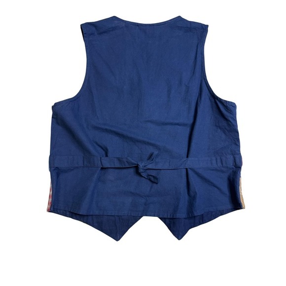 Vintage Handmade Patchwork Embroidered Vest Medium Grandmacore Cottagecore‎ - Picture 3 of 6